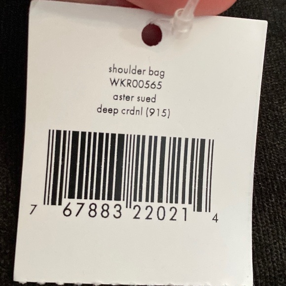 BNWT | Kate Spade “Aster” Shoulder Bag in Deep Cardinal & Stars Canvas Pouch - Picture 10 of 10